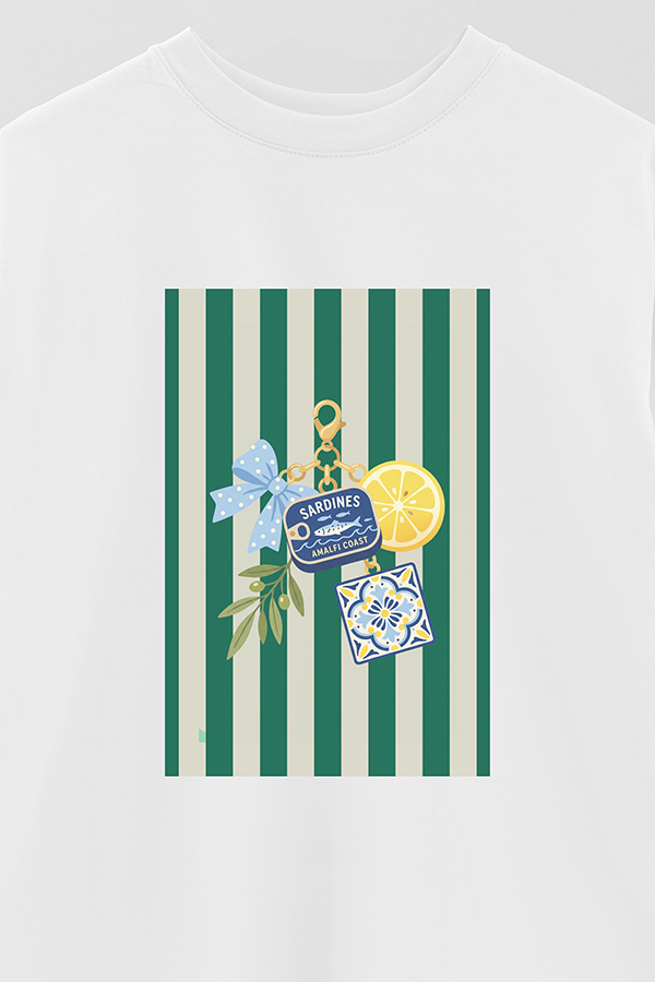 REMERA OVER ESTAMPADA ST SARDINES CHAIN