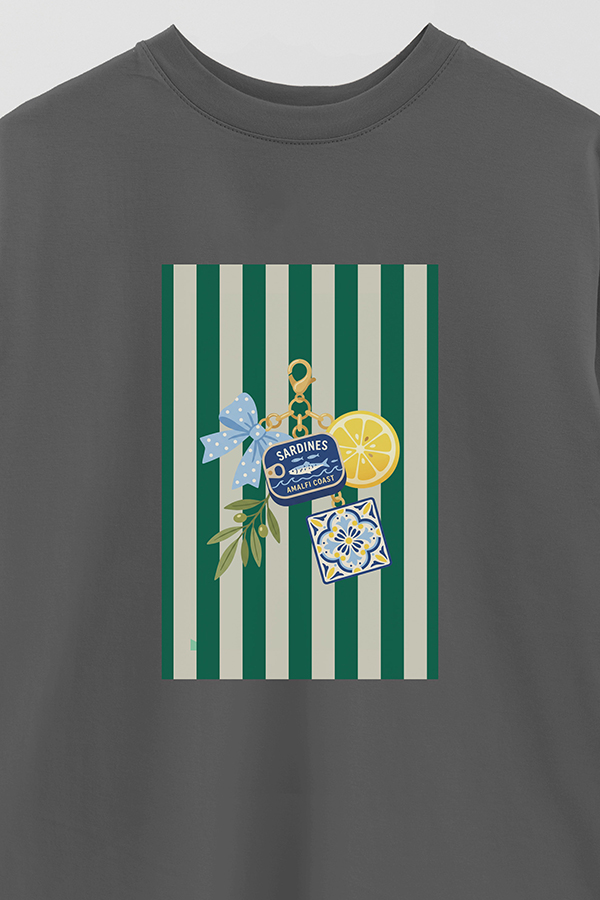 REMERA OVER ESTAMPADA ST SARDINES CHAIN