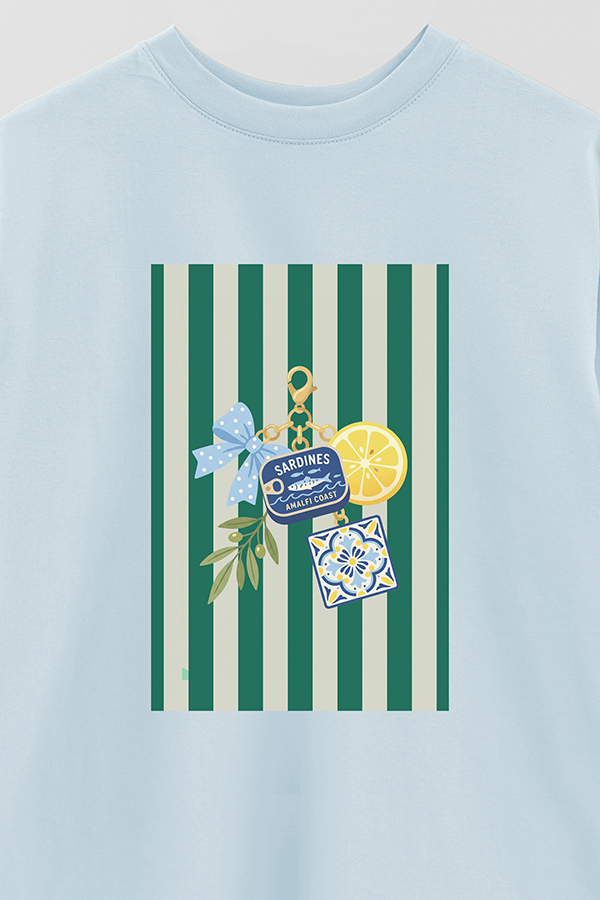 REMERA OVER ESTAMPADA ST SARDINES CHAIN