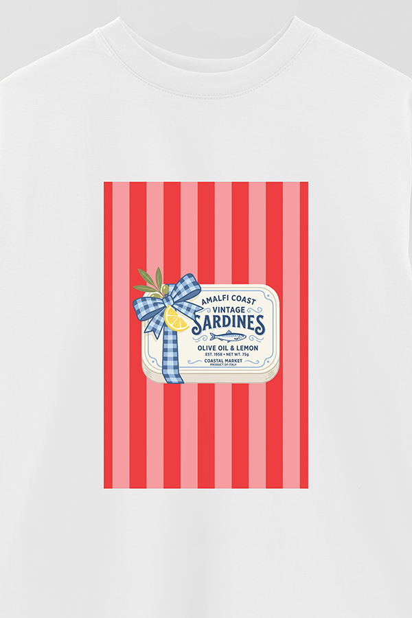 REMERA OVER ESTAMPADA ST SARDINES BOW