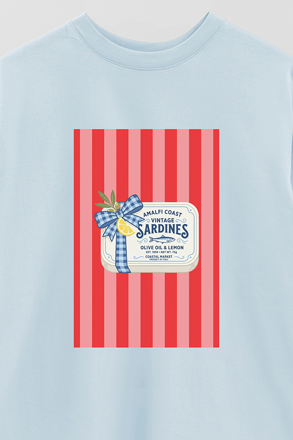 REMERA OVER ESTAMPADA ST SARDINES BOW