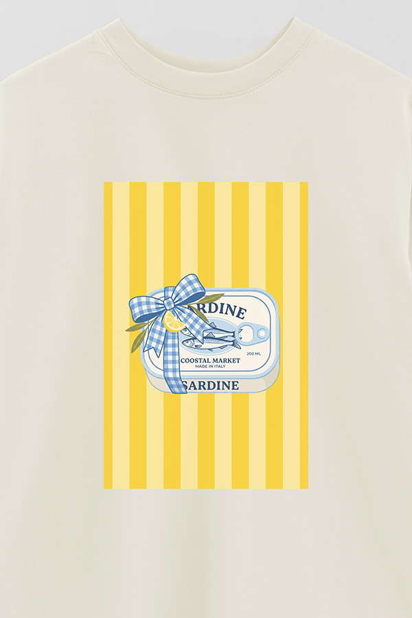 REMERA OVER ESTAMPADA ST SARDINE GIFT