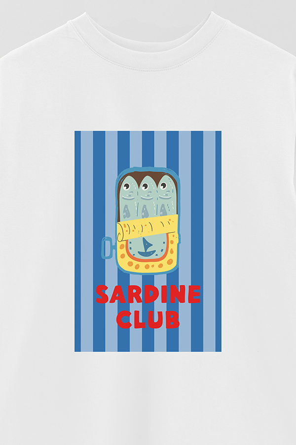 REMERA OVER ESTAMPADA ST SARDINE CLUB