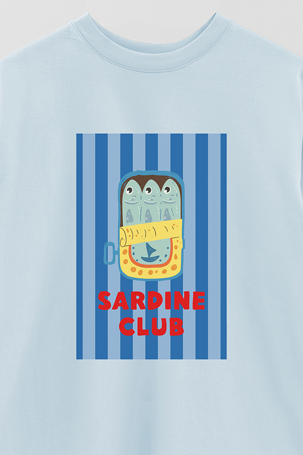 REMERA OVER ESTAMPADA ST SARDINE CLUB