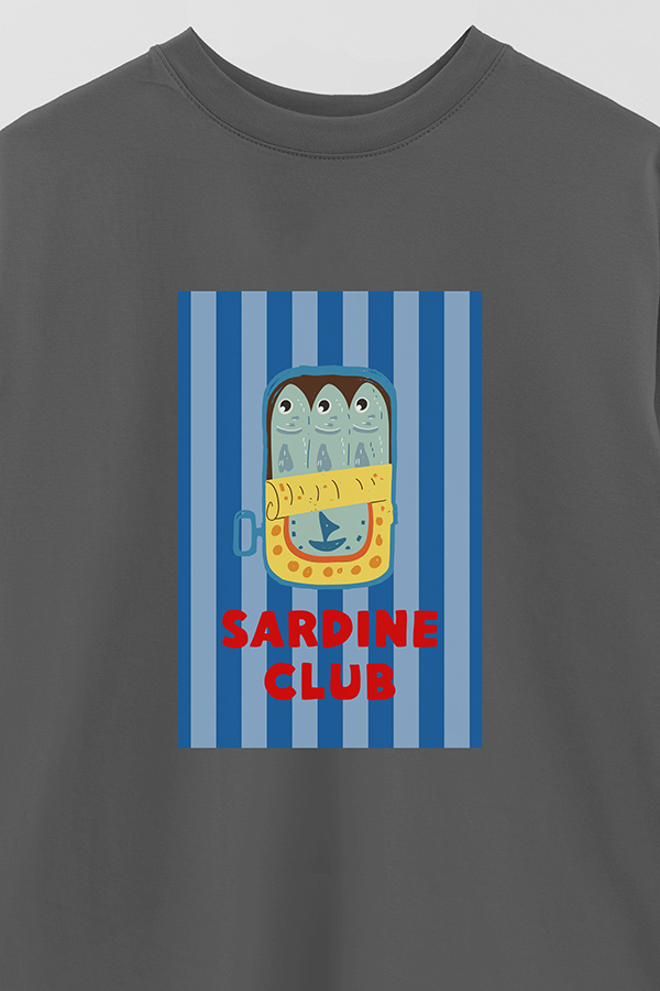 REMERA OVER ESTAMPADA ST SARDINE CLUB