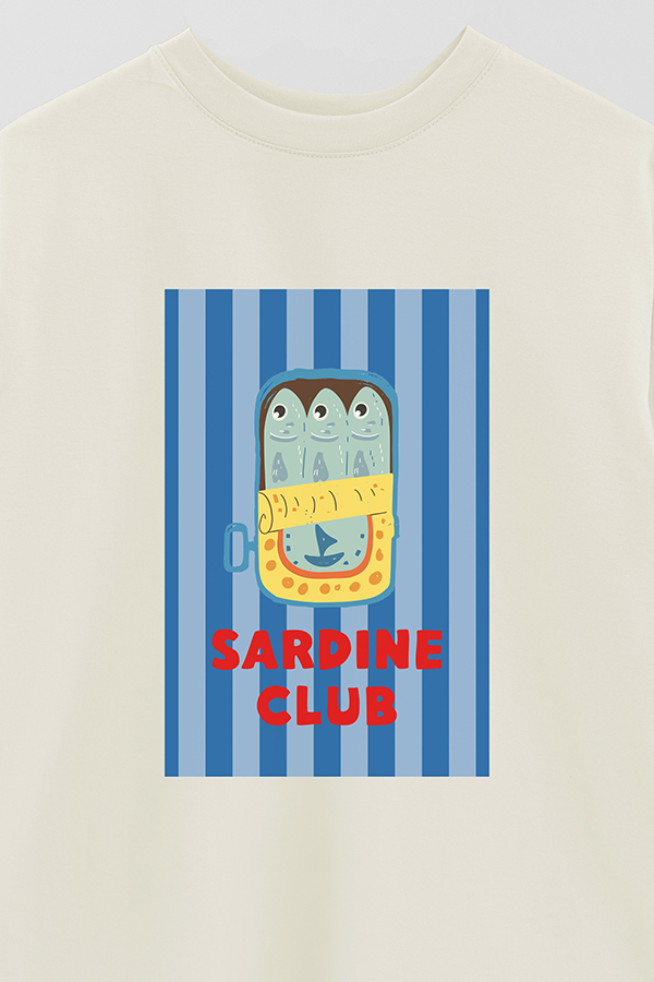 REMERA OVER ESTAMPADA ST SARDINE CLUB