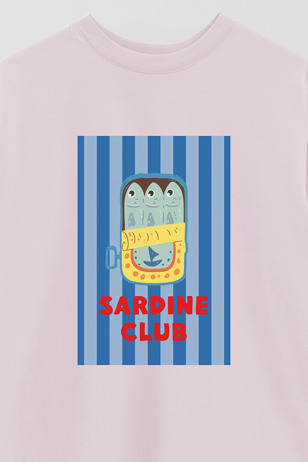 REMERA OVER ESTAMPADA ST SARDINE CLUB