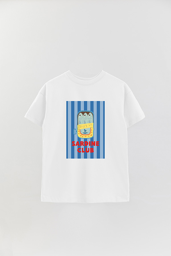 REMERA OVER ESTAMPADA ST SARDINE CLUB