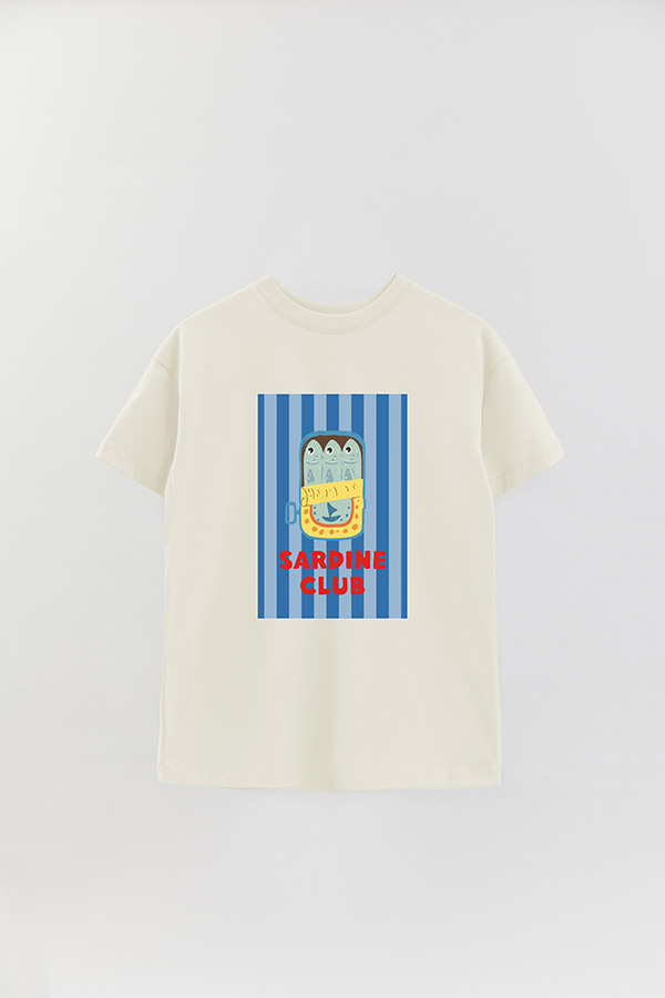 REMERA OVER ESTAMPADA ST SARDINE CLUB
