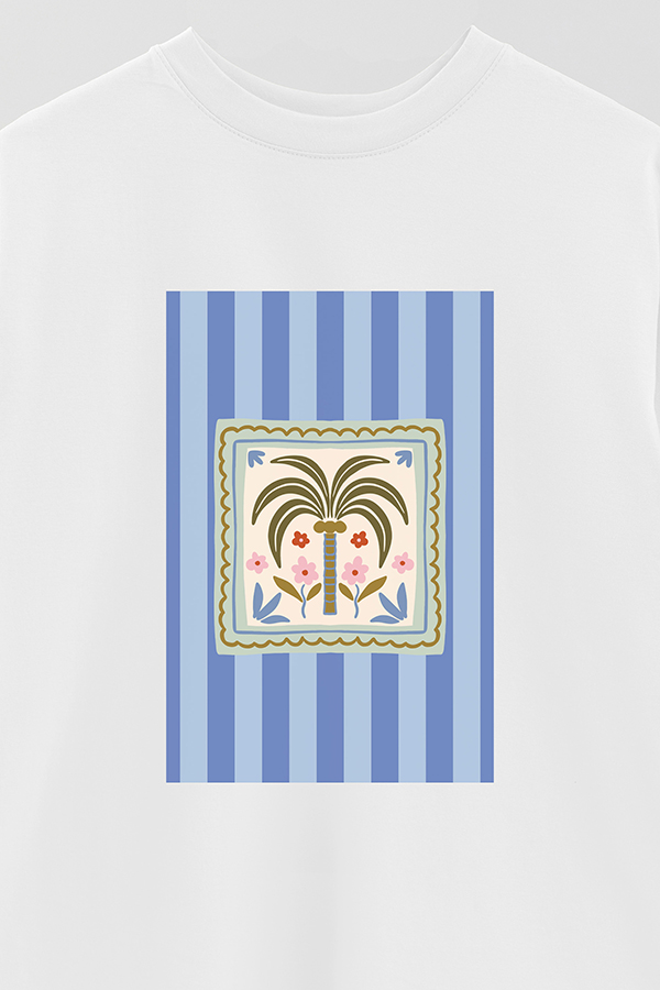 REMERA OVER ESTAMPADA ST PALM