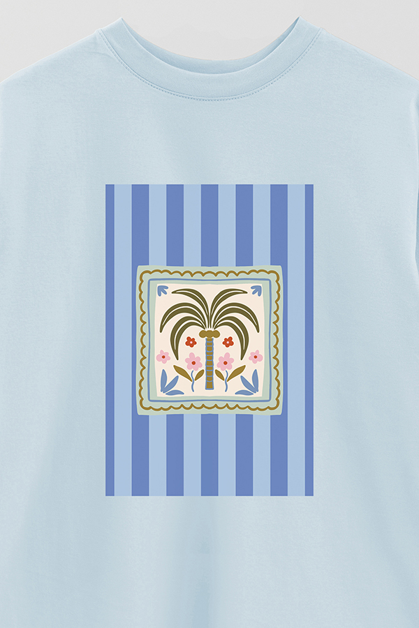 REMERA OVER ESTAMPADA ST PALM