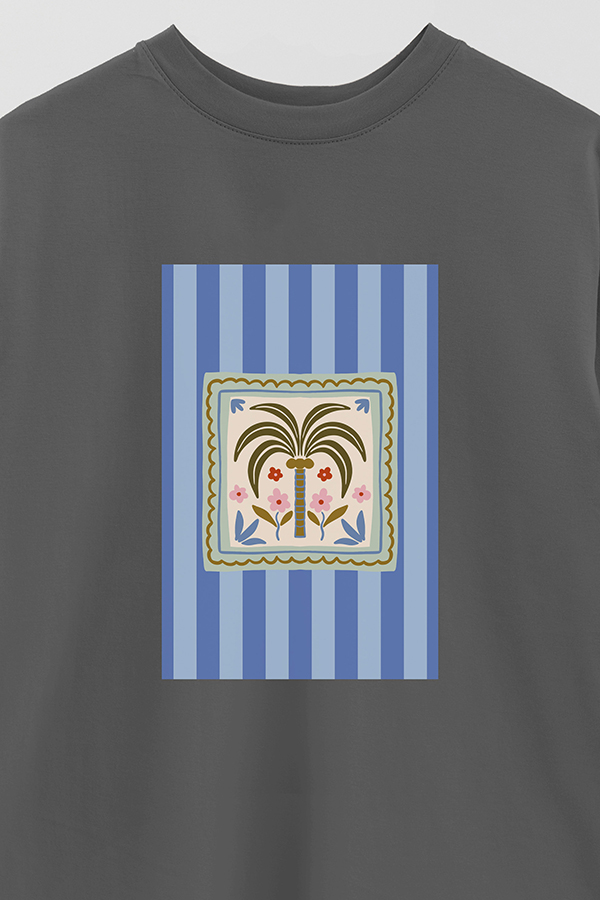 REMERA OVER ESTAMPADA ST PALM