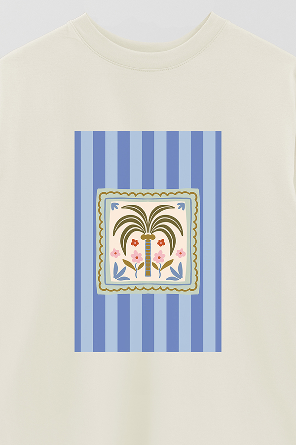 REMERA OVER ESTAMPADA ST PALM