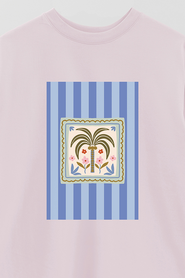 REMERA OVER ESTAMPADA ST PALM