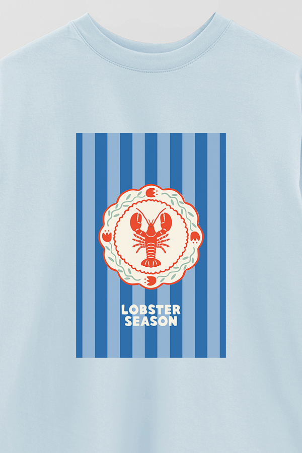 REMERA OVER ESTAMPADA ST LOBSTER SEASON