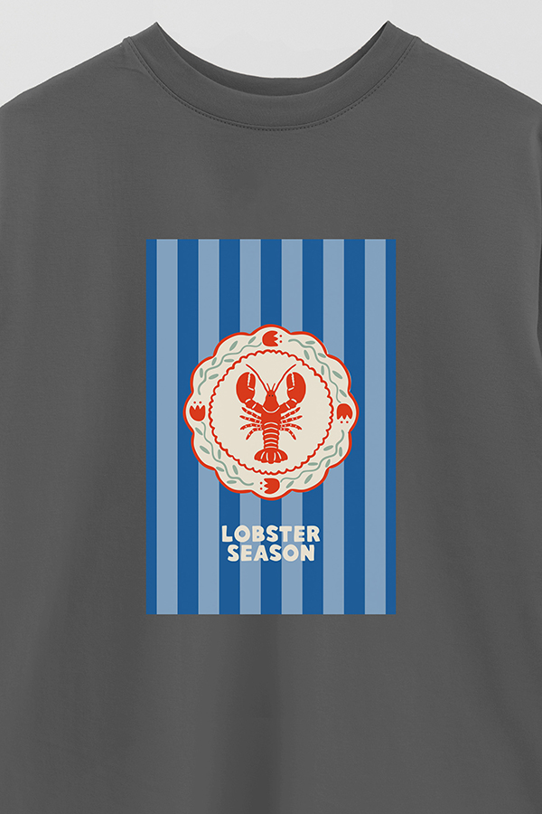 REMERA OVER ESTAMPADA ST LOBSTER SEASON