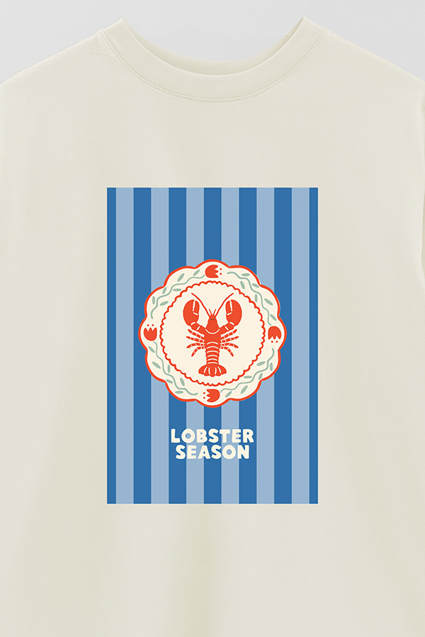 REMERA OVER ESTAMPADA ST LOBSTER SEASON