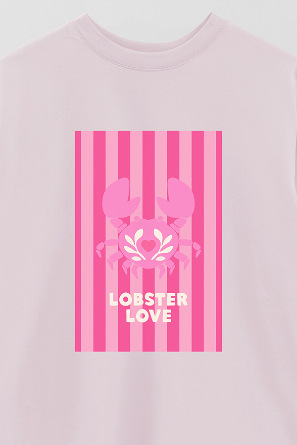 REMERA OVER ESTAMPADA ST LOBSTER LOVE