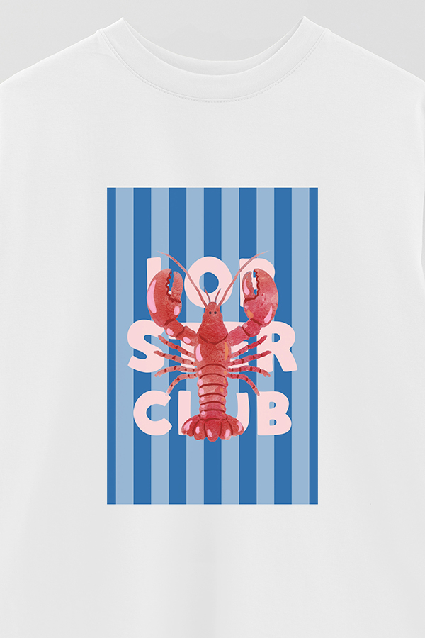 REMERA OVER ESTAMPADA ST LOBSTER CLUB