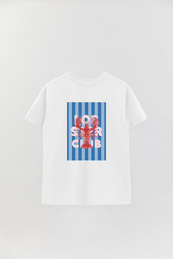 REMERA OVER ESTAMPADA ST LOBSTER CLUB