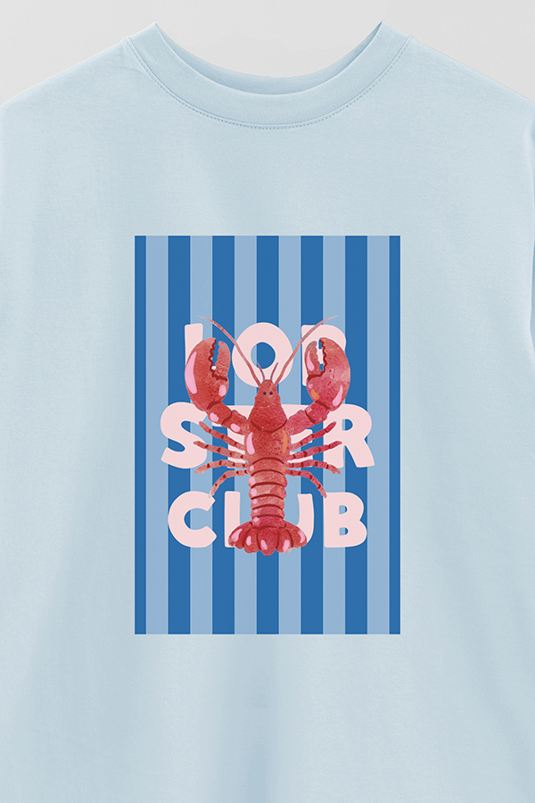 REMERA OVER ESTAMPADA ST LOBSTER CLUB