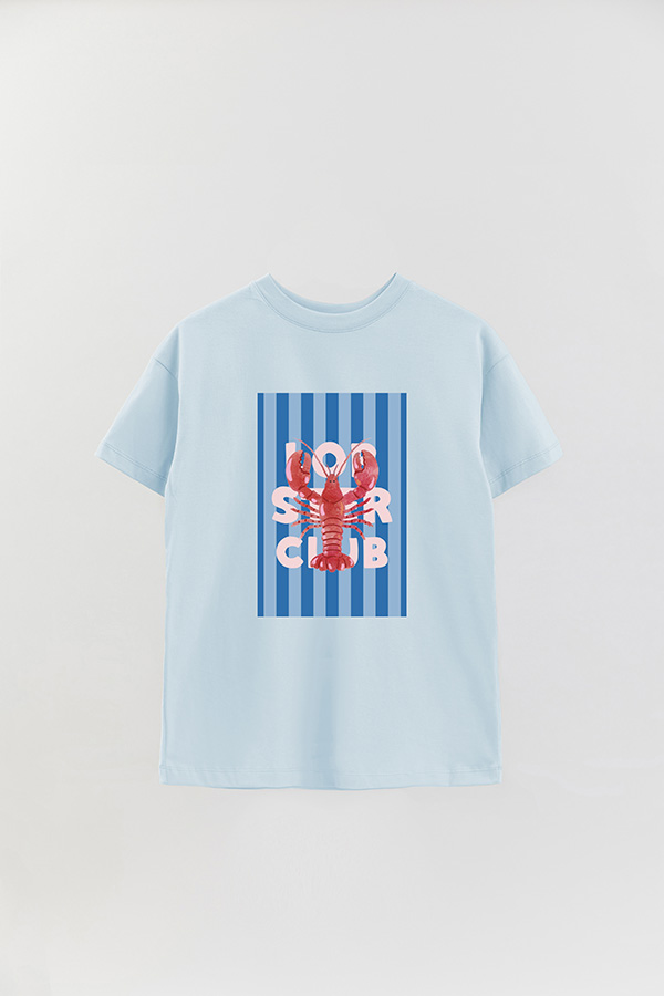 REMERA OVER ESTAMPADA ST LOBSTER CLUB