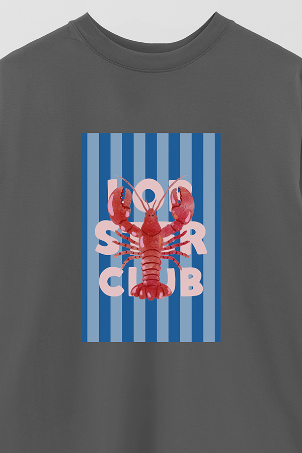 REMERA OVER ESTAMPADA ST LOBSTER CLUB