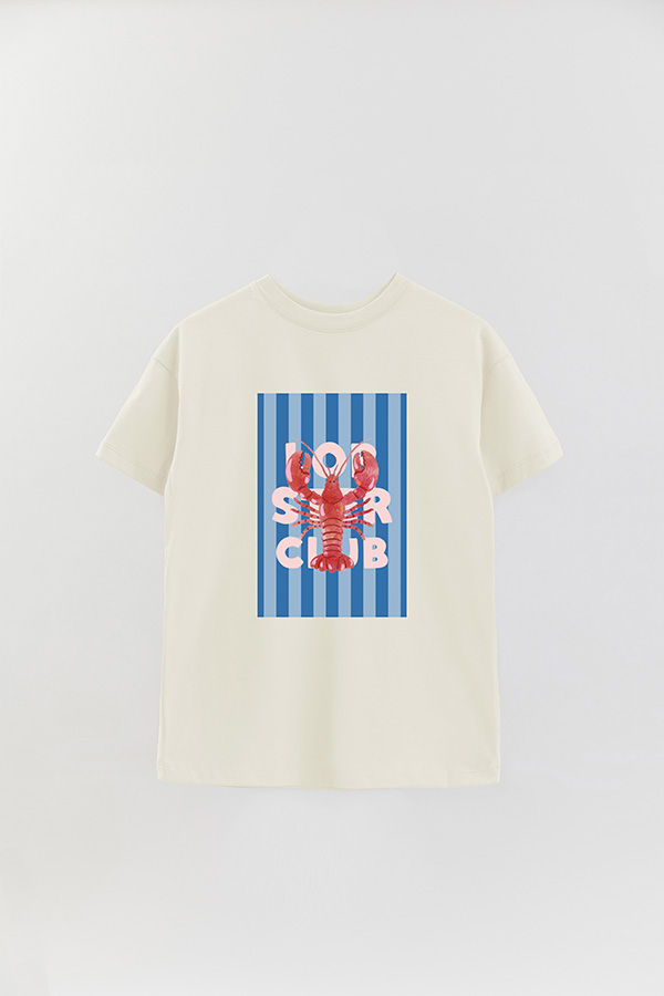 REMERA OVER ESTAMPADA ST LOBSTER CLUB