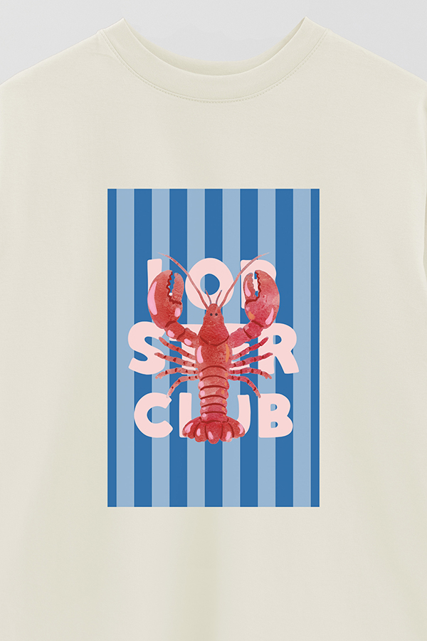 REMERA OVER ESTAMPADA ST LOBSTER CLUB