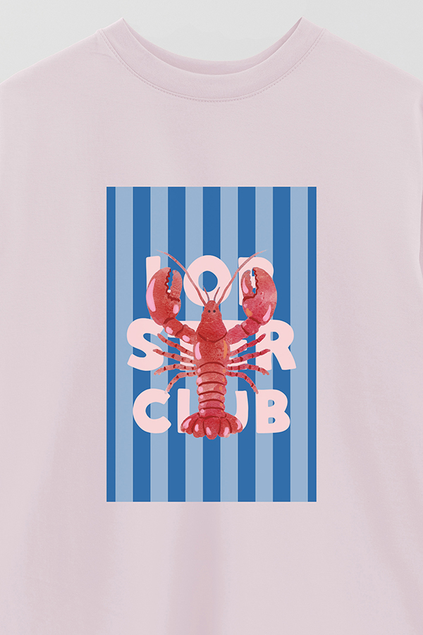 REMERA OVER ESTAMPADA ST LOBSTER CLUB