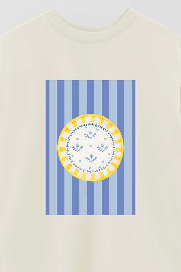 REMERA OVER ESTAMPADA ST LEMON DISH