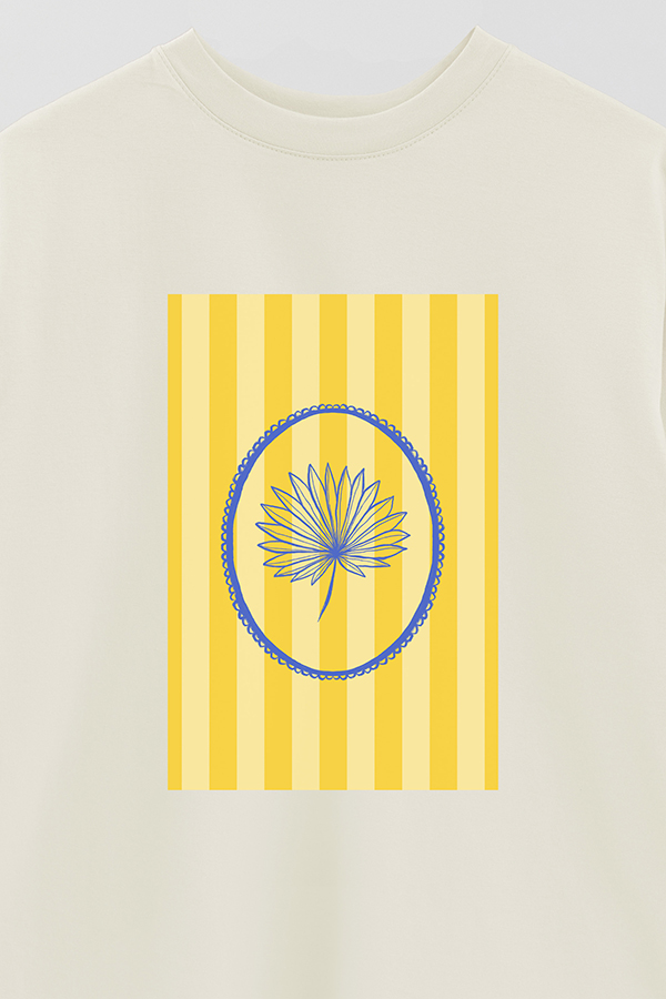REMERA OVER ESTAMPADA ST LEAF