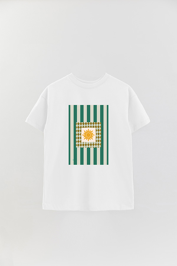 REMERA OVER ESTAMPADA ST GREEN SUN