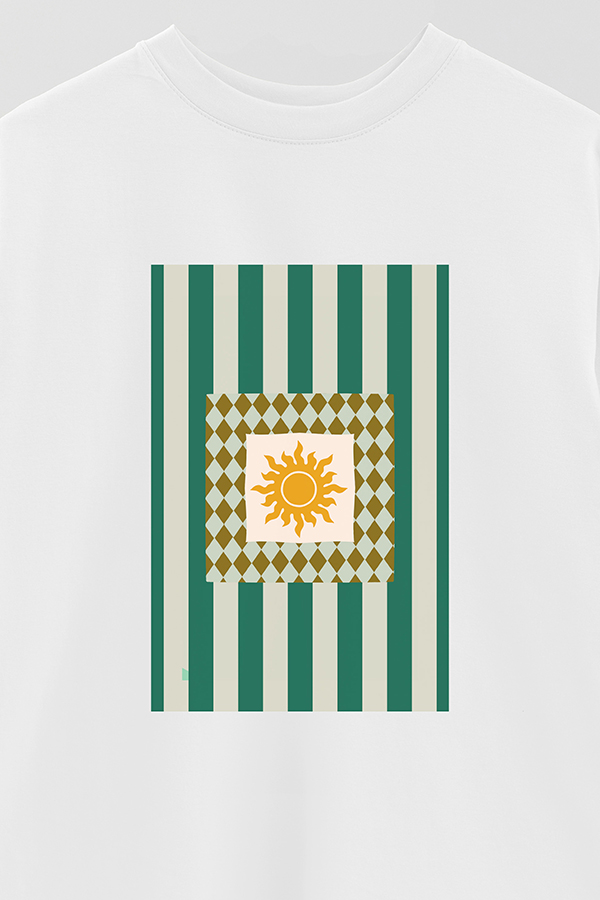 REMERA OVER ESTAMPADA ST GREEN SUN