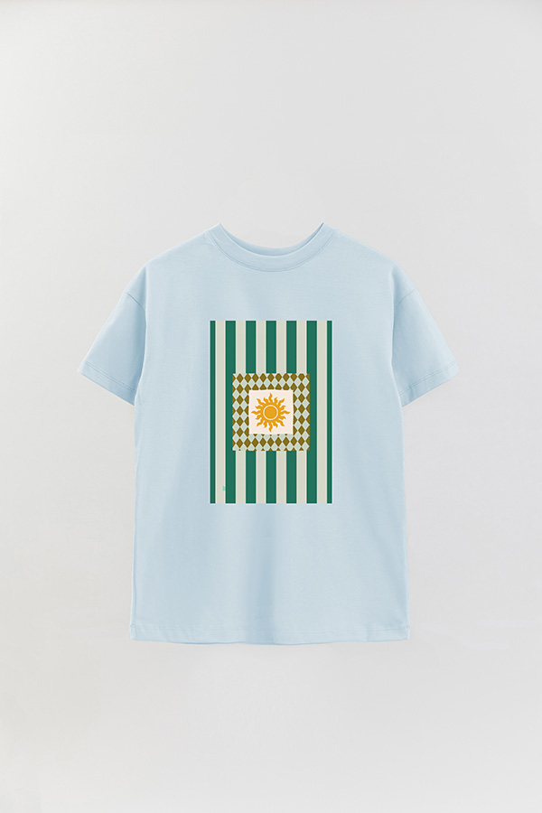 REMERA OVER ESTAMPADA ST GREEN SUN