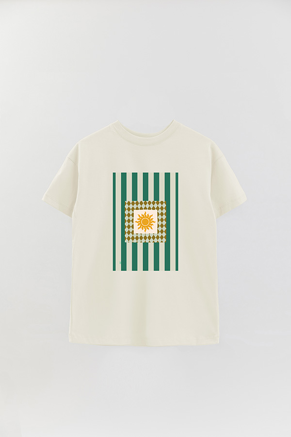 REMERA OVER ESTAMPADA ST GREEN SUN