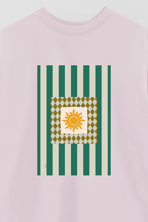 REMERA OVER ESTAMPADA ST GREEN SUN