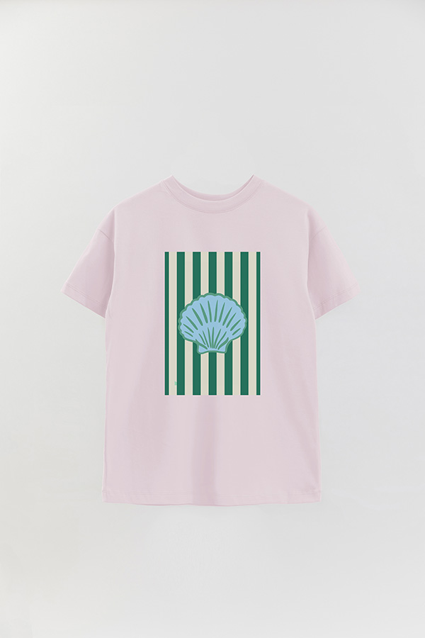 REMERA OVER ESTAMPADA ST GREEN SHELL