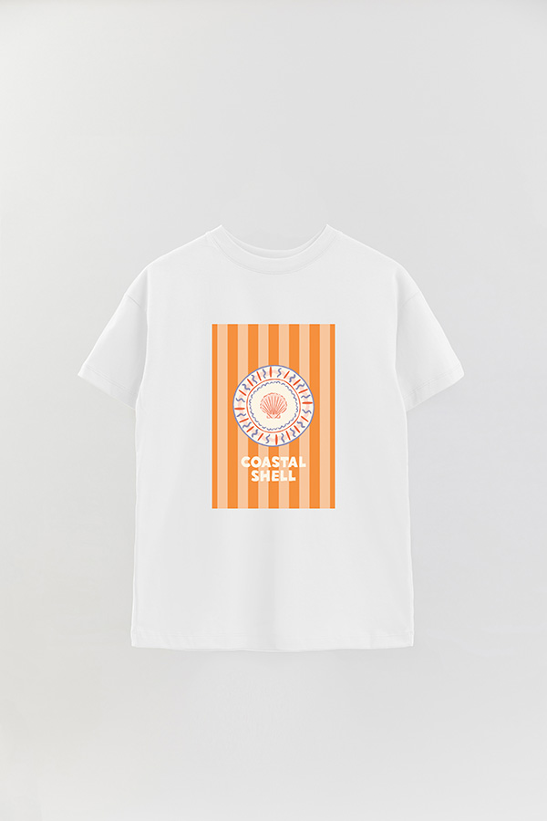 REMERA OVER ESTAMPADA ST COASTAL SHELL