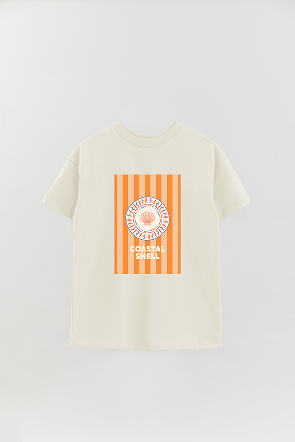 REMERA OVER ESTAMPADA ST COASTAL SHELL