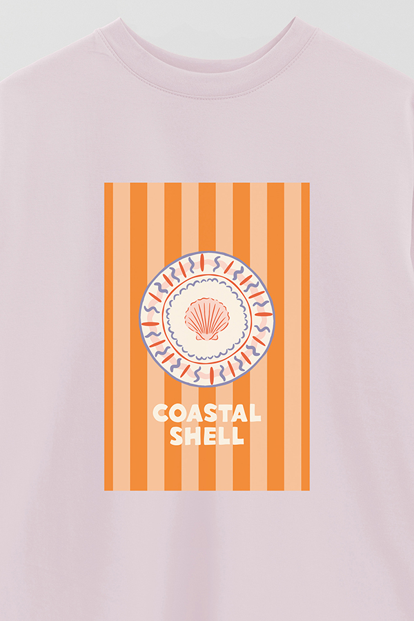 REMERA OVER ESTAMPADA ST COASTAL SHELL