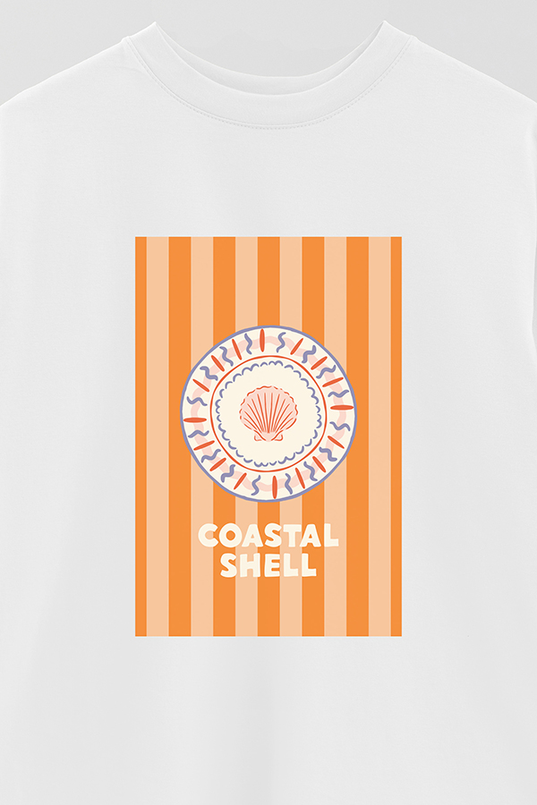 REMERA OVER ESTAMPADA ST COASTAL SHELL