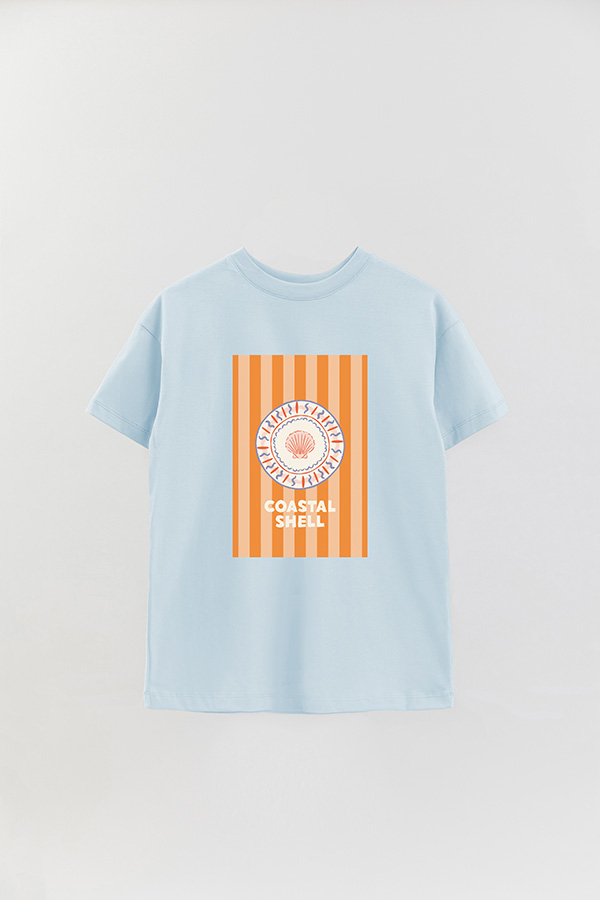 REMERA OVER ESTAMPADA ST COASTAL SHELL