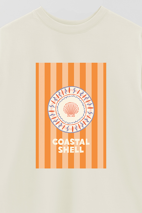 REMERA OVER ESTAMPADA ST COASTAL SHELL