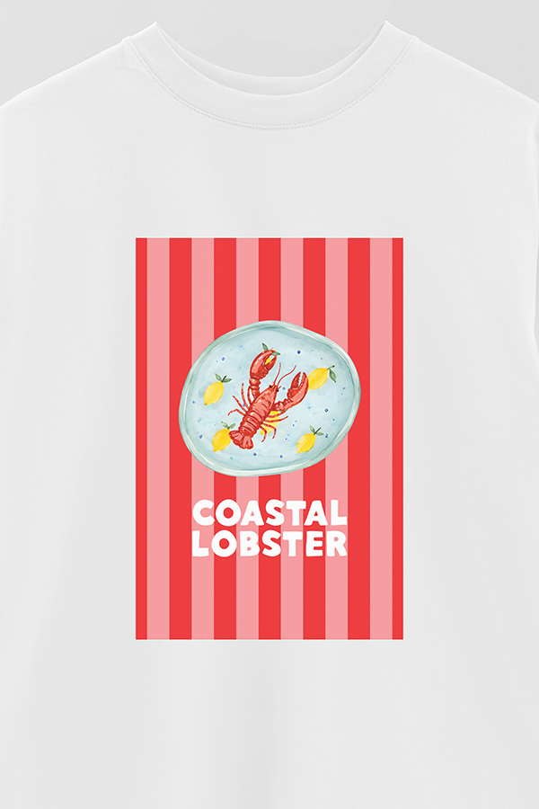 REMERA OVER ESTAMPADA ST COASTAL LOBSTER