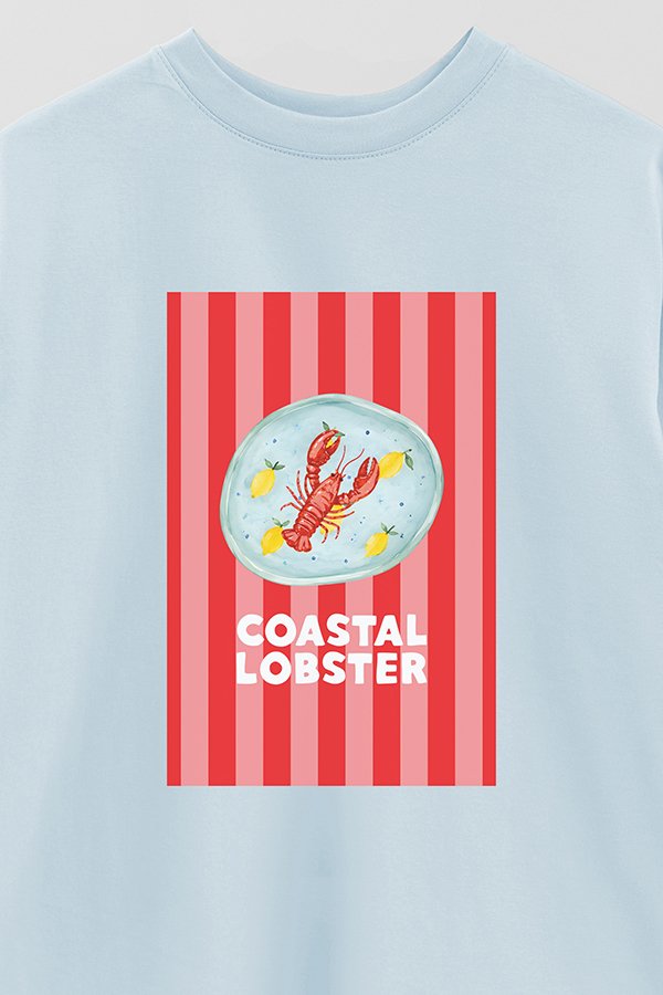 REMERA OVER ESTAMPADA ST COASTAL LOBSTER