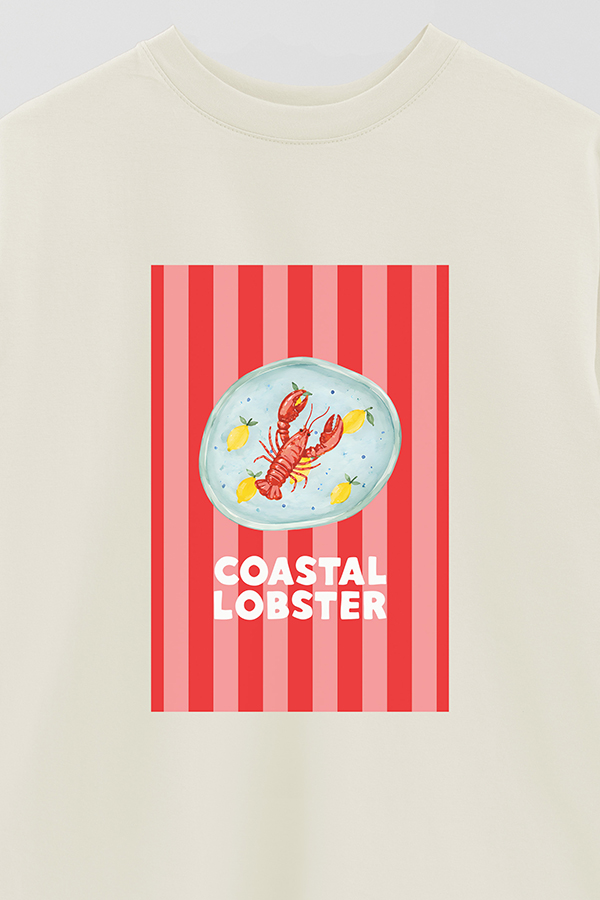 REMERA OVER ESTAMPADA ST COASTAL LOBSTER