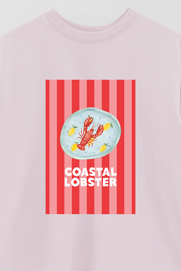 REMERA OVER ESTAMPADA ST COASTAL LOBSTER