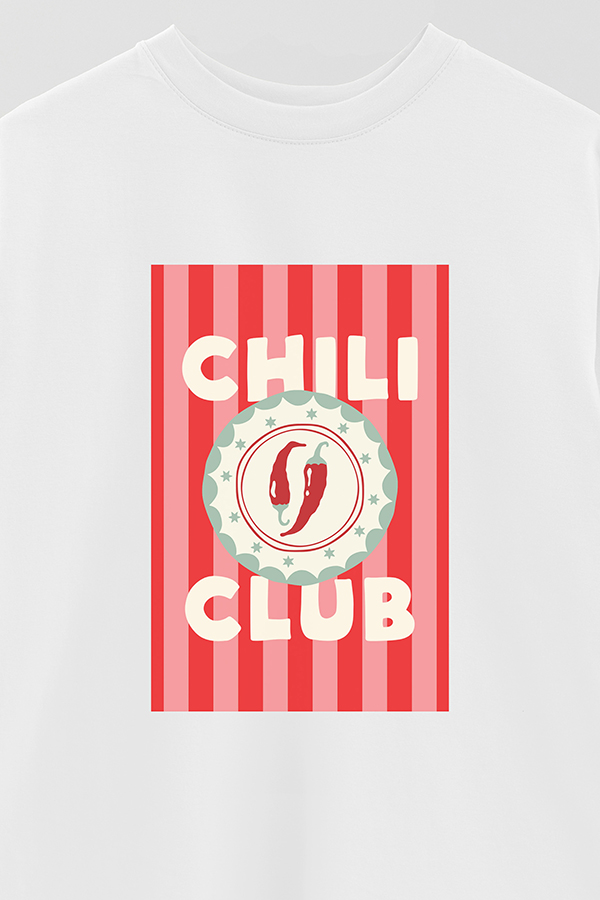 REMERA OVER ESTAMPADA ST CHILLI CLUB