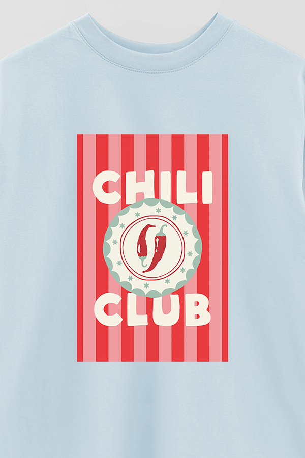 REMERA OVER ESTAMPADA ST CHILLI CLUB
